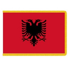 Albanian flag with double eagle