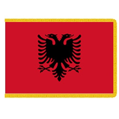 Albanian flag with double eagle