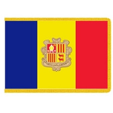 Andorra flag with coat of arms