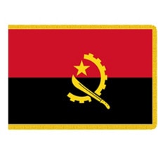 Flag of Angola red yellow black