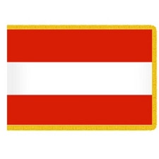 Austrian flag with red and white