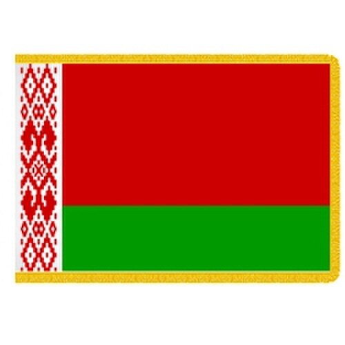Belarus flag red green white patter