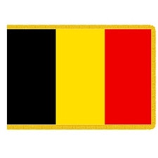Belgium flag with yellow border