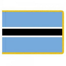 Botswana flag with blue stripes