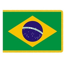 Brazilian flag with green backgroun