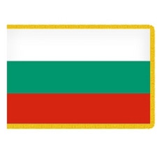 Bulgarian flag with gold border