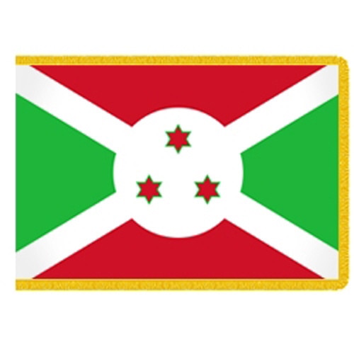 Burundi flag with stars and colors