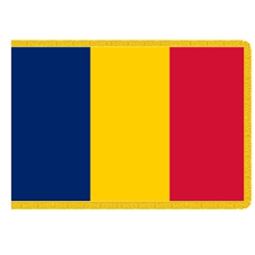 Romania flag with yellow stripe
