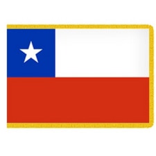 Chile flag with yellow border