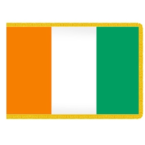 Ivory Coast flag with orange white