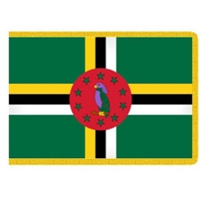 flag of Dominica with parrot