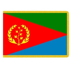 Eritrean flag with emblem