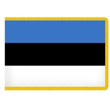 Estonia flag blue black white