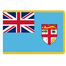 Fiji national flag with coat of arm