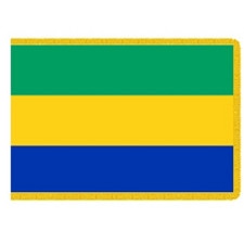 Gabon flag with horizontal stripes