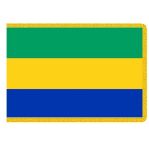 Gabon flag with horizontal stripes