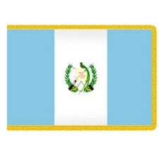 Guatemalan flag with crest backgrou