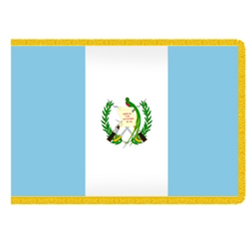 Guatemalan flag with crest backgrou