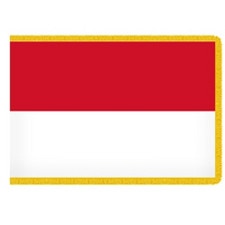 Indonesia flag with yellow border