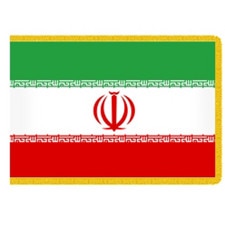 Iranian flag with symbols and color