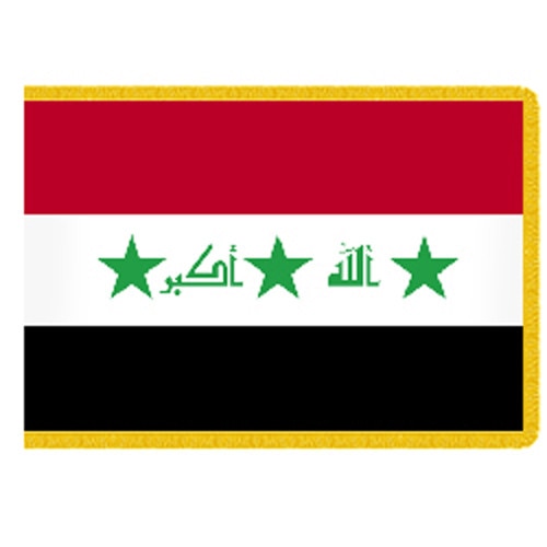 Iraq flag with three stars