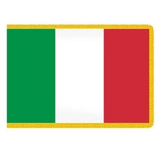 Italy flag with golden border