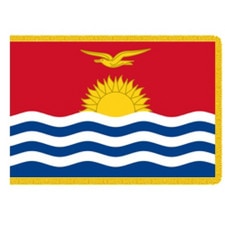 Kiribati flag with sun and waves