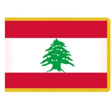 Lebanon flag with green tree