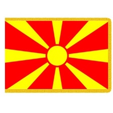 Macedonian flag with sun emblem