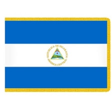 Nicaragua Indoor Flag 3' X 5' Nylon