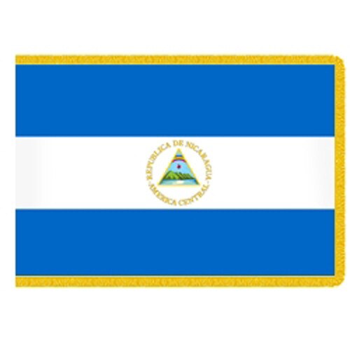 Nicaragua Indoor Flag 3' X 5' Nylon