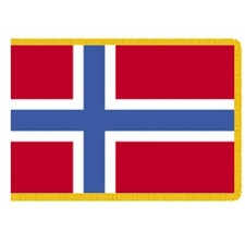 Norway flag with golden border