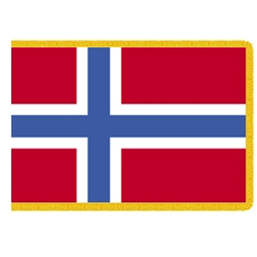 Norway flag with golden border