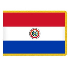 Paraguay flag red white blue