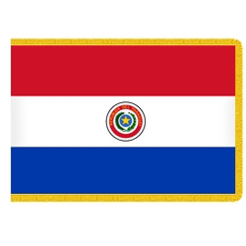 Paraguay flag red white blue