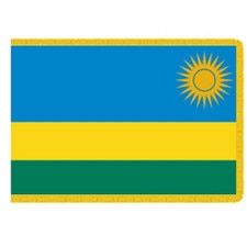 Rwanda flag with sun and stripes