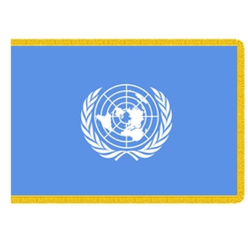 UN flag with globe design