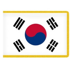 South Korea flag with emblem design