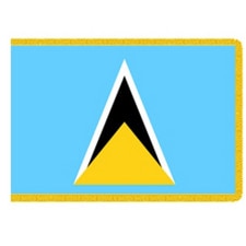 Saint Lucia flag design with triang