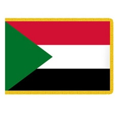 Sudan flag with stripes and triangl