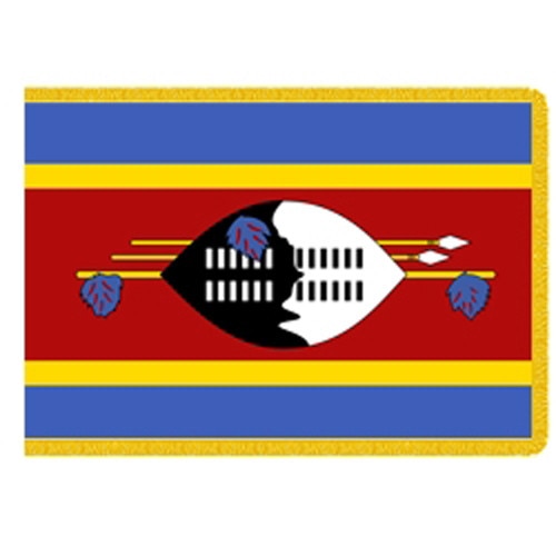 flag of Eswatini with symbols