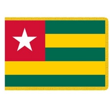 Togo flag red green yellow stripes