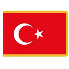 flag of Turkey red background