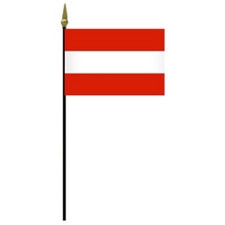 Austrian flag on a flagpole