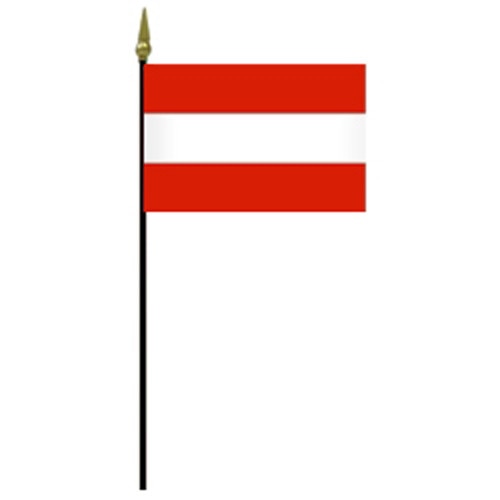 Austrian flag on a flagpole