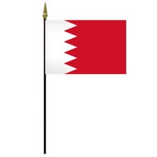 Bahrain flag on pole