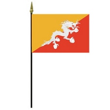 Bhutan flag with dragon design