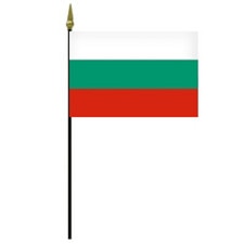 Bulgaria flag on a black pole