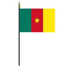 Cameroon flag on pole