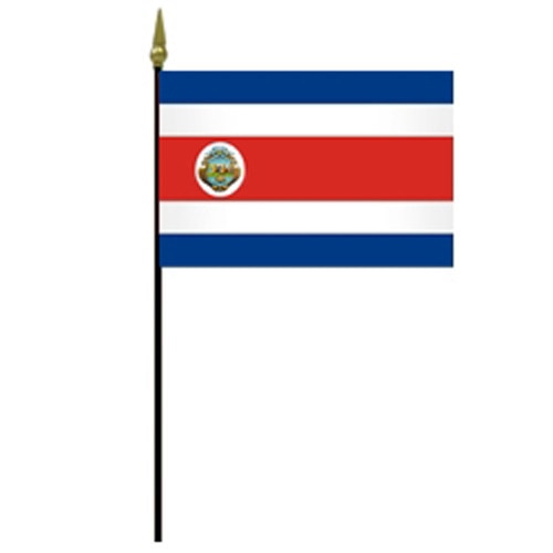 Costa Rica national flag on pole